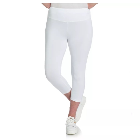 Women’s OSO Casuals White Capri Legging - Picture 1 of 6